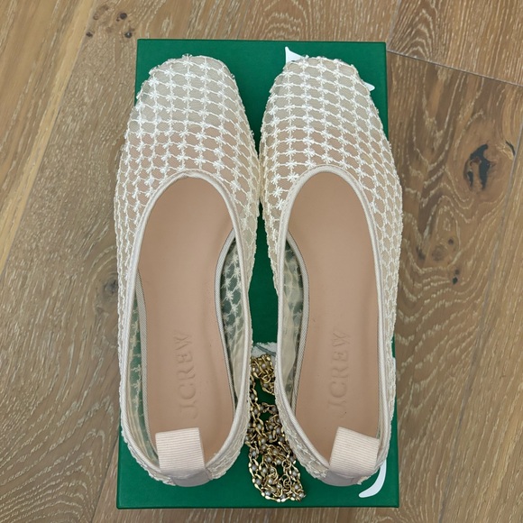 NWT- J Crew Quinn embellished removable ankle strap baller flat size 7M Sold out - Picture 8 of 8